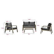 Sunfun Conjunto de muebles Chenoa (4 pzs., Madera de acacia, Marrón) | BAUHAUS