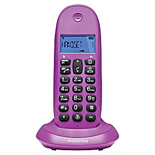 Motorola Teléfono inalámbrico C1001 (Rellamada, Violeta)