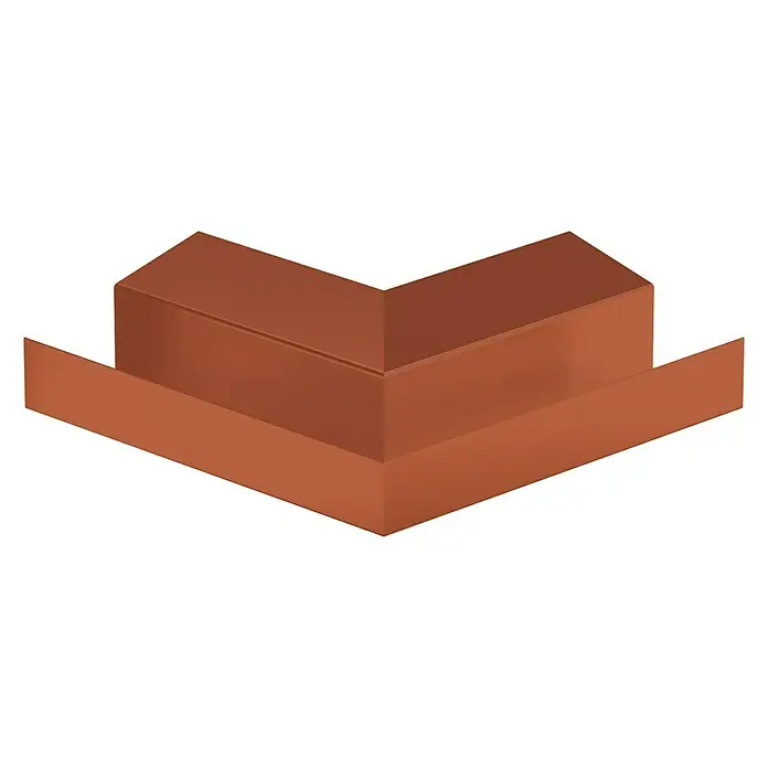 Sarei Piccolo Kastenrinnenwinkel - Nennweite: 70 mm, Außenecke, Aluminium, Ziegelrot - Die formschöne, braune Dachdeckungsecke schützt Ihr Haus vor Witterungseinflüssen und wertet es optisch auf.