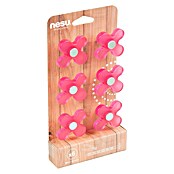 Nesu Tirador para muebles Flor fucsia 6 uds. (Resina de poliuretano)