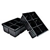 Windhager Anzuchttopf (L x B x H: 17,5 x 13,5 x 5,5 cm, Schwarz, 4x6 Töpfe)