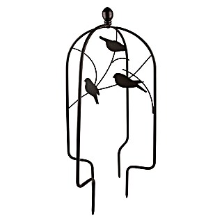 Windhager Rankgitter Bird für Pflanztopf (B x H: 26 x 60 cm, Schwarz, Metall)