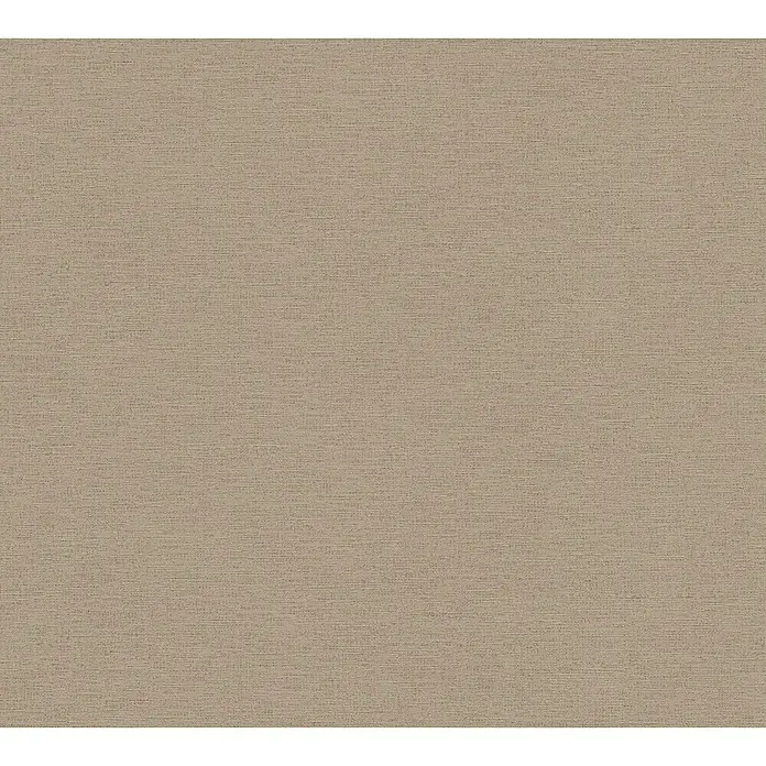 A.S. Création Ethnic Origin Vliestapete - Braun, Uni, 10,05 x 0,53 m - Ein hochauflösendes Bild mit einer beigen Textur, die an feinen Stoff oder Leinen erinnert, ideal für Hintergründe und Designprojekte.