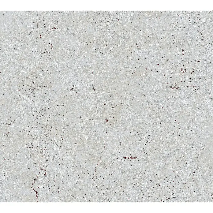 A.S. Création Metropolitan Stories Vliestapete Betonoptik - Grau/Beige, Betonoptik, 10,05 x 0,53 m - Nahaufnahme einer Wandtapete mit rissiger Textur und leichtem Farbabrieb, die einen Vintage- oder Industrie-Look erzeugt.