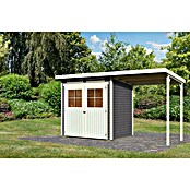 Karibu Gartenhaus (Terragrau, Holz, 3,02 m², Mit Anbau)