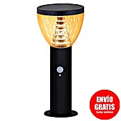 Luceco Sobremuro solar LED Vortex con sensor (5 W, Ø x Al: 16 x 38 cm, Negro, IP44, 500 lm) | BAUHAUS