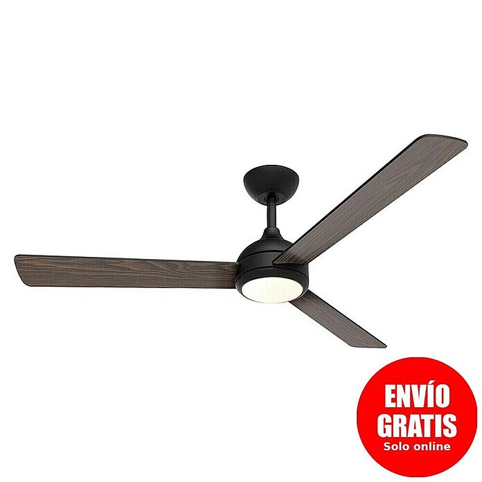 Philips Ventilador de techo Velyx (32 W, Negro/Madera, 132 cm, Flujo luminoso: 3.200 lm, Tamaño de la estancia: 25 m²) | BAUHAUS