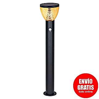 Luceco Poste solar LED Vortex con sensor (Ø x Al: 16 x 80 cm, Negro, Blanco cálido, IP44)