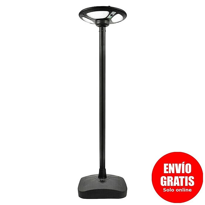Garza Farola solar Icaro (Altura: 265,5 cm, Negro, IP54, Blanco cálido) | BAUHAUS