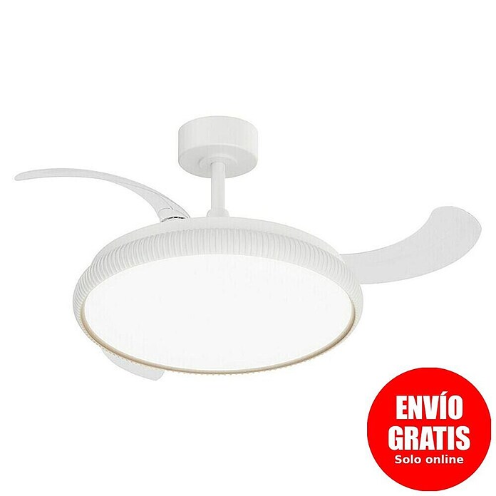 Arte confort Ventilador de techo Ruvik (Blanco, 107 cm, 25,5 W, Blanco cálido) | BAUHAUS