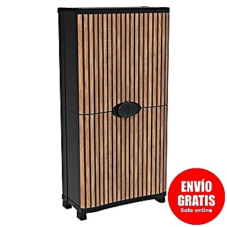 Plastiken Space Saver Armario multiusos de plástico  (L x An x Al: 45 cm x 90 mm x 184 cm, Roble)