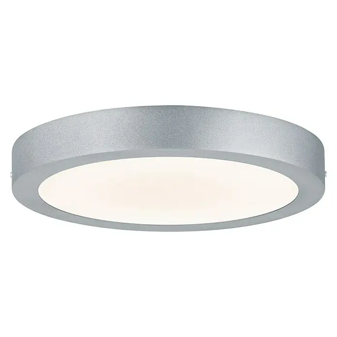 Paulmann LED-Deckenleuchte rund Lunar - 15 W, Ø x H: 30 x 3,8 cm, Chrom, Warmweiß - Deckenleuchte mit runder, silberner Einfassung und hellem, diffusem Licht, ideal für moderne Innenräume.