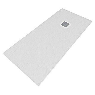 Plato de ducha Liso (L x An: 80 x 120 cm, Material compuesto, Blanco)