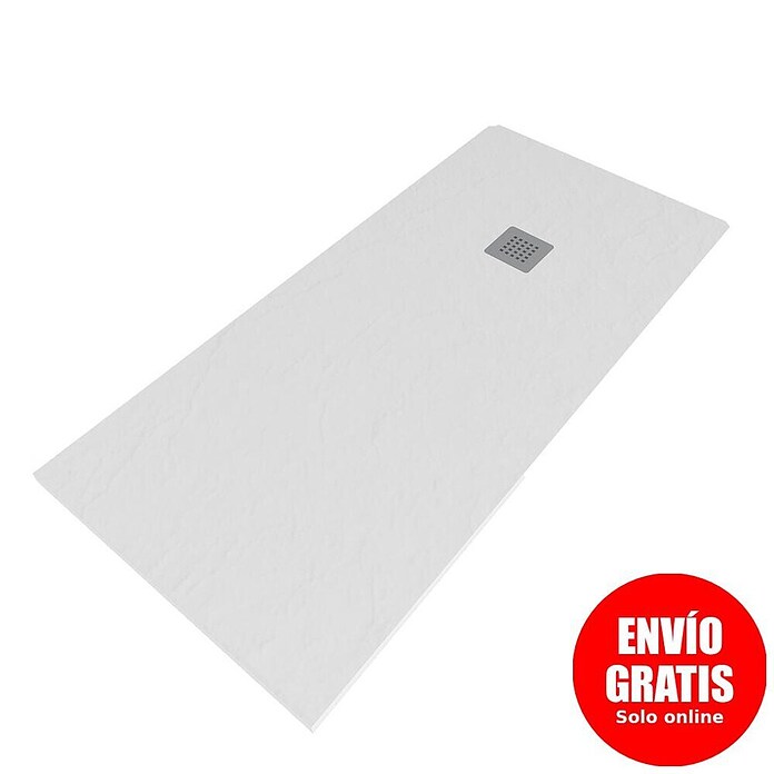 Plato de ducha Liso (L x An: 80 x 120 cm, Material compuesto, Blanco) | BAUHAUS