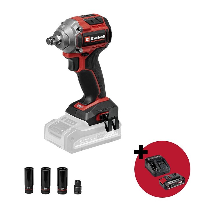 Einhell Set strojeva  (Akumulatorska udarna bušilica-odvijač TP-CW 18/260-C Li BL-Solo + PXC-Starter-Kit) | BAUHAUS