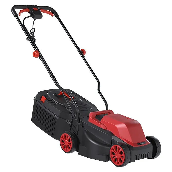 Güde Elektro-Rasenmäher 320/1300 - 1,3 kW, Schnittbreite: 320 mm - Rot-schwarzer Elektromäher mit modernem Design.