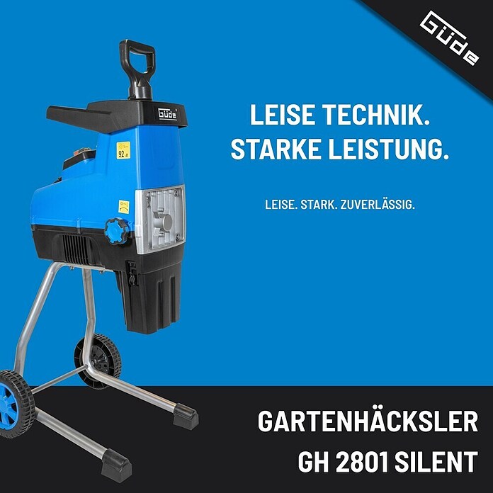 Güde Elektro-Walzenhäcksler GH 2801 Silent (Max. Aststärke: 44 cm) | BAUHAUS