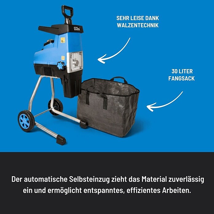 Güde Elektro-Walzenhäcksler GH 2801 Silent (Max. Aststärke: 44 cm) | BAUHAUS