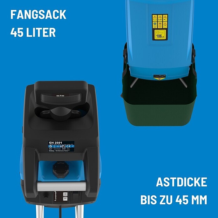 Güde Elektro-Messerhäcksler GH 2501 (Max. Aststärke: 4,5 cm) | BAUHAUS