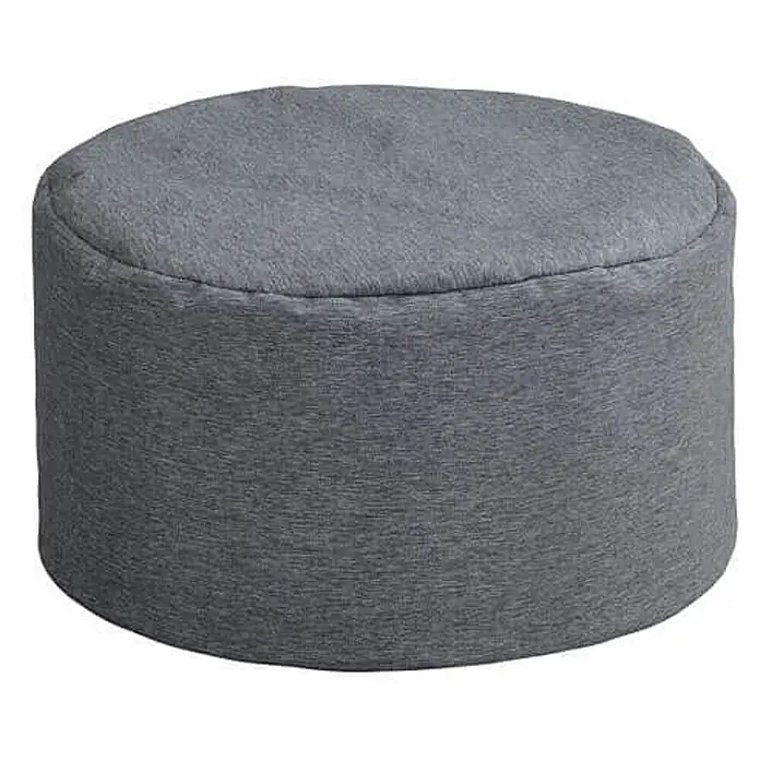 Home Deluxe Gartenhocker CLOUD Pouf Hocker-Set - Anthrazit, B x T x H: 140 x 140 x 40 cm - Runder grauer Stoff-Hocker mit melierter Textur.