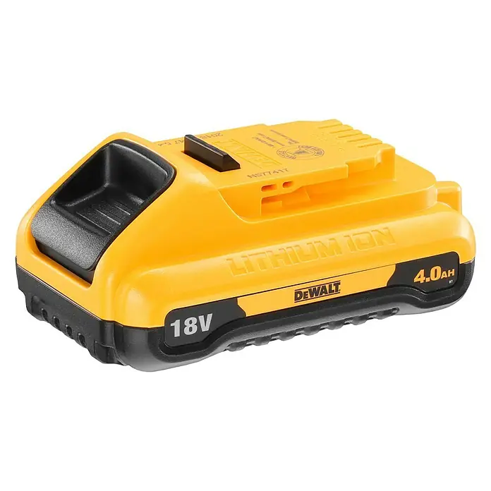 DeWalt Batería DCB189-XJ - 18 V, 4 Ah - Batería amarilla DeWalt de 18V 4.0Ah de iones de litio para herramientas inalámbricas, duradera y fiable.