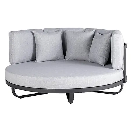 Home Deluxe  Gartenliege FLORIDA - Farbe: Grau, Ausführung: nur Daybed