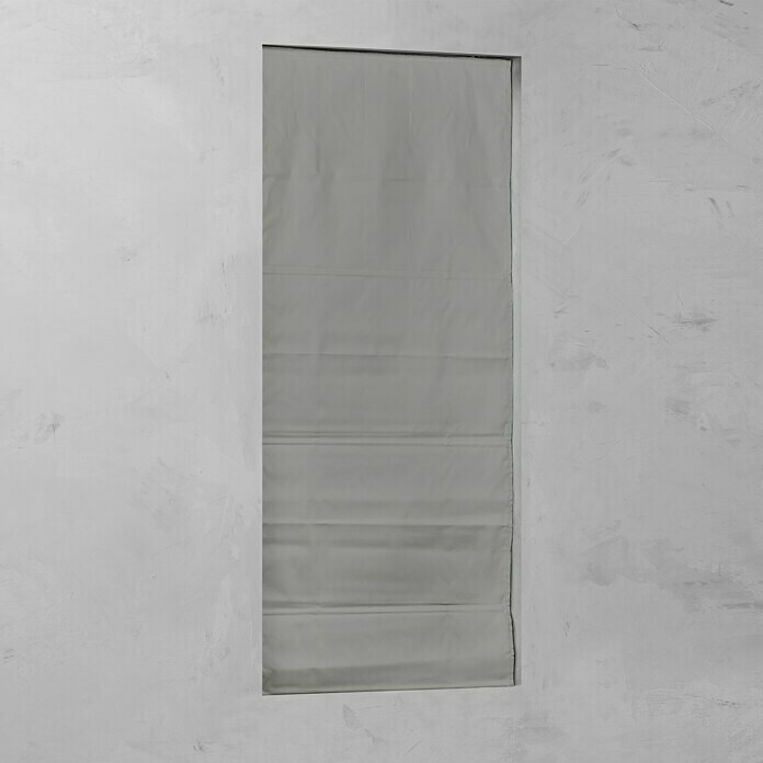 Raffrollo (100 x 180 cm, 70 % Baumwolle, 30 % Polyester, Grau)