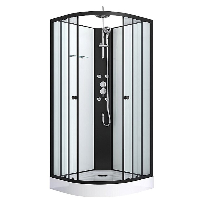 Sanotechnik Kompletni tuš Reload  (Bela/črna, 90 x 90 x 225 cm) | Kompletne tuš kabine | Tuš kabine | Tuširanje | Kopalnica in sanitarije | Izdelki | BAUHAUS