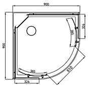 Sanotechnik Kompletni tuš Reload  (Bela/črna, 90 x 90 x 225 cm) | Kompletne tuš kabine | Tuš kabine | Tuširanje | Kopalnica in sanitarije | Izdelki | BAUHAUS