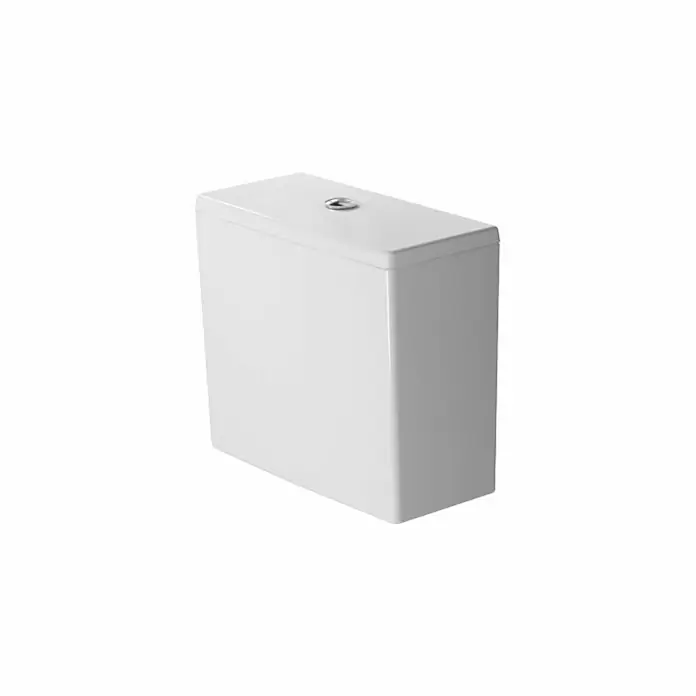 Duravit ME by Starck Spülkasten - Ohne Spezialglasur, Keramik, Weiß, Zulauf: Unten - Weißer Toilettenspülkasten mit rechteckiger Form und einem Spülknopf oben. Ideal für moderne Badezimmer.