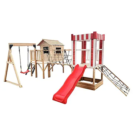Home Deluxe  Kinderspielturm WUNDERLAND inkl. Schaukel und Rutsche