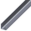 Kantoflex Quadrat-U-Profil (2.500 x 23,5 x 23,5 mm, Stärke: 1,5 mm, Aluminium, Blank, Grau)