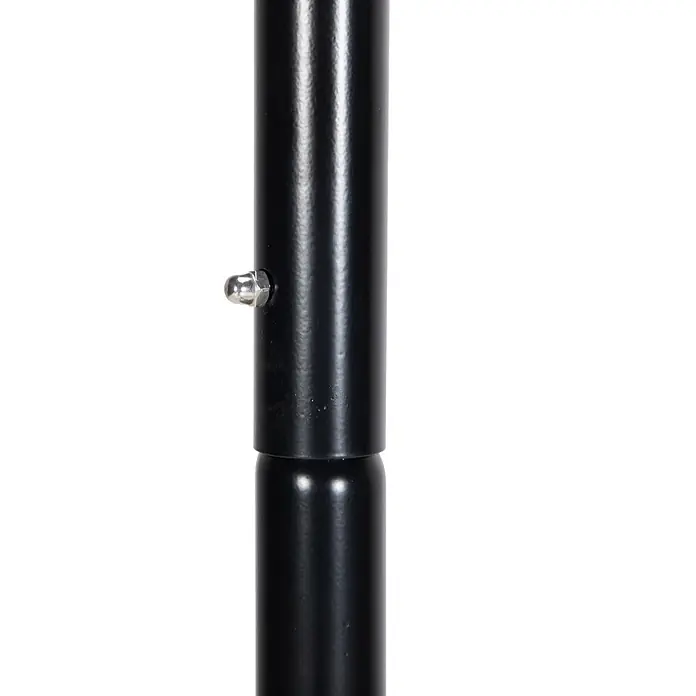Home Deluxe Hängesessel LOMA 2-Sitzer - Kunststoff, Beige - Verstellbare schwarze Metallstange mit silbernem Arretierknopf.