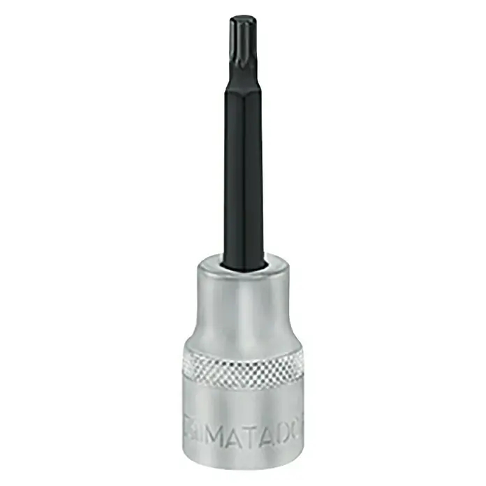 Matador Bit-Adapter - ½″ Innenvierkant - M18 Innenvielzahn - Abbildung eines Torx-Bit-Einsatzes von Matador, ideal für Schraubarbeiten mit hohem Drehmoment und präziser Kraftübertragung.