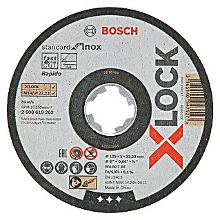 Bosch Professional X-Lock Doorslijpschijf X-Lock Standard for Inox WA 60 T BF (Schijfdiameter: 125 mm, Dikte plaat: 1 mm, Geschikt voor: Metaal)
