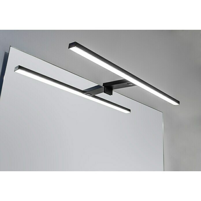 Aplique LED para espejo  Leo 30 cm (8 kW, Negro, L x An x Al: 13 x 30 x 4,2 cm)