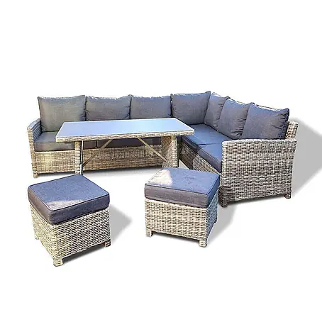 Home Deluxe Polyrattan Sitzgruppe BAHIA Ohne Regenabdeckung