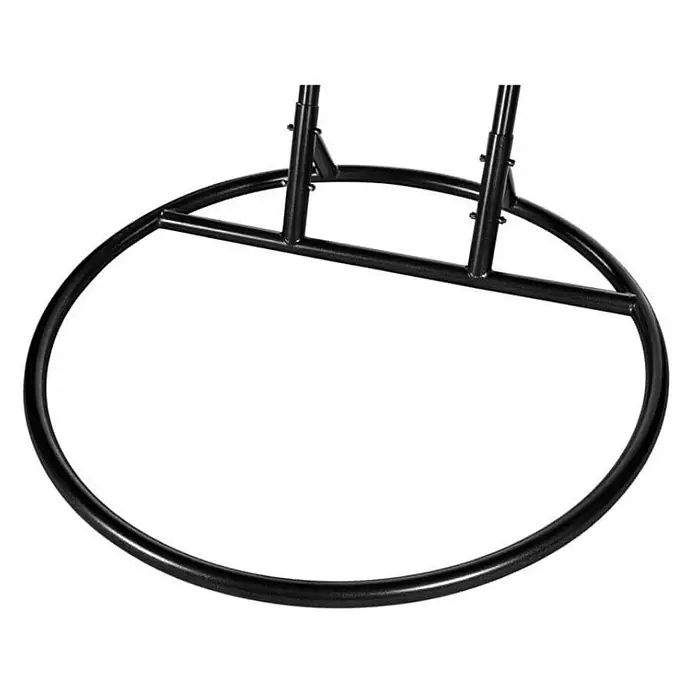 Home Deluxe Hängesesselgestell Gestell TORUS - Stahl, Schwarz - Schwarzer runder Metallständerfuß mit vertikalen Stützstangen.