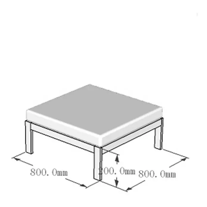 Home Deluxe Gartenhocker RIO XS -  - Minimalistisches niedriges Plattformbettgestell mit Matratze. Maße: 800x800x200mm.