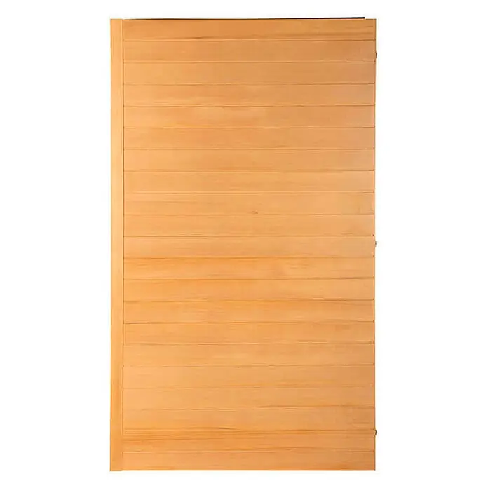 Home Deluxe Infrarotkabine REDSUN DELUXE L -  - Helles, lamelliertes Holzpaneel mit vertikalem Seitenrahmen.