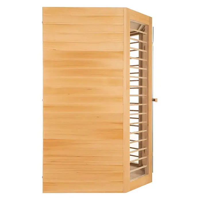 Home Deluxe Infrarotkabine REDSUN DELUXE XL -  - Hellholz-Ecksauna mit Lamellentür aus Glas.