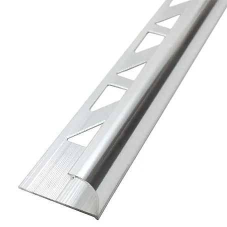 Dalsys  Viertelkreis-Profil 2,5m Fliesenschiene 10mm Aluminium Silber