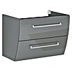 Camargue Orion Waschtischunterschrank (51 x 70,5 x 52,5 cm, Anthrazit, Glänzend)