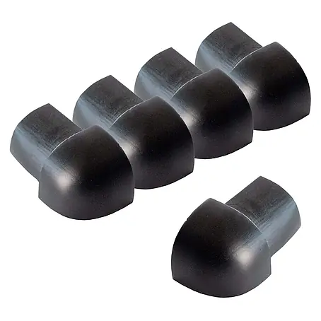 Dalsys  Viertelkreis-Profil 5x Außeneck Fliesenschiene 8mm Aluminium Schwarz