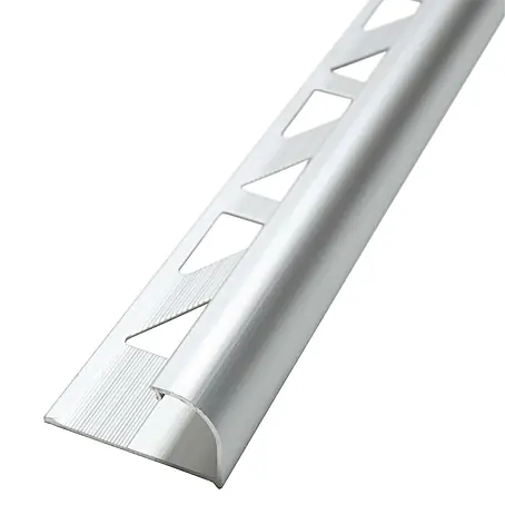Dalsys  Viertelkreis-Profil 2,5m Fliesenschiene 8mm Aluminium Chrom