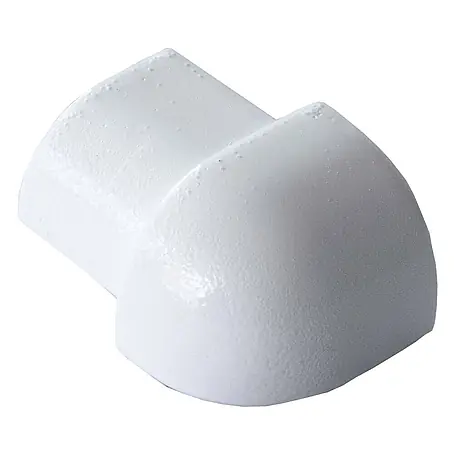 Dalsys  Viertelkreis-Profil 12,5mm Außeneck Fliesenschiene Aluminium Weiß