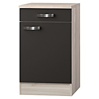 Optifit Küchen-Unterschrank Faro U506-9 (B x T x H: 50 x 60 x 84,8 cm, Anthrazit)