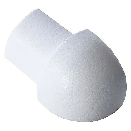 Dalsys  Viertelkreis-Profil 8mm Außeneck Fliesenschiene Aluminium Weiß
