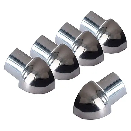 Dalsys  Viertelkreis-Profil 5x Außeneck Fliesenschiene 8mm Edelstahl Poliert