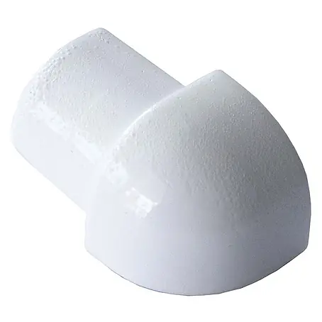 Dalsys  Viertelkreis-Profil 10mm Außeneck Fliesenschiene Aluminium Weiß